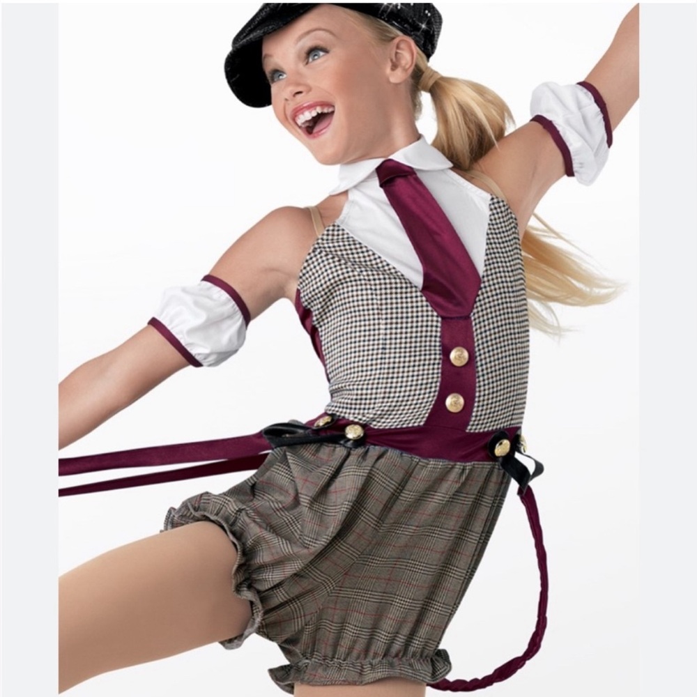 Newsies-inspired Romper SA King Of New York Halloween Costume Plaid Suspenders
